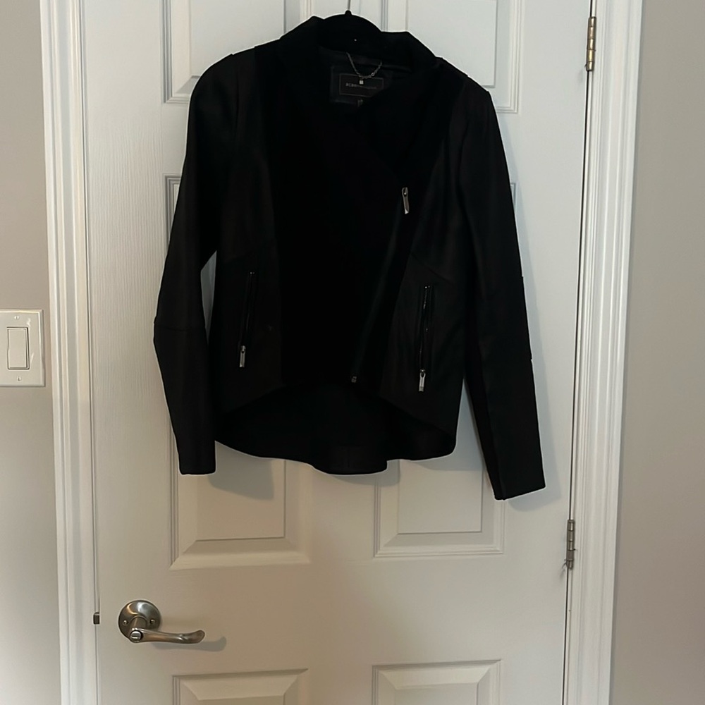 BCBG Black leather jacket